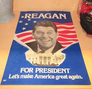 reagan make america great again campaign poster